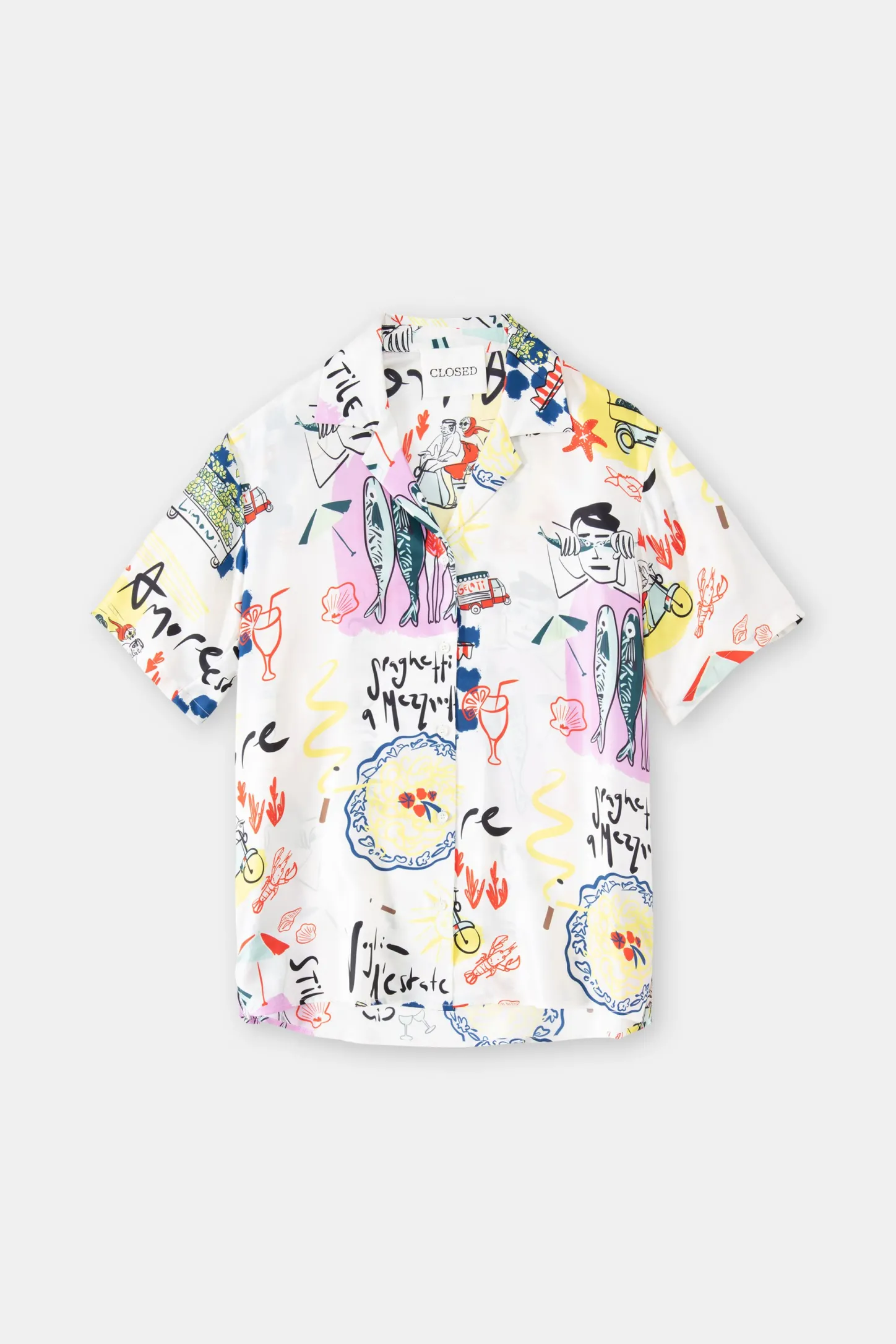 CLOSED Overhemden En Blouses>Zijden Overhemdblouse Veelkleurig